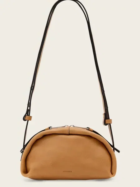 AllSaints geantă crossbody pentru femei din piele ROSALIE maro