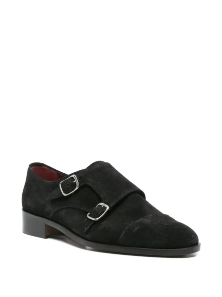 Pantofi Sommet din piele de căprioară cu cataramă negru