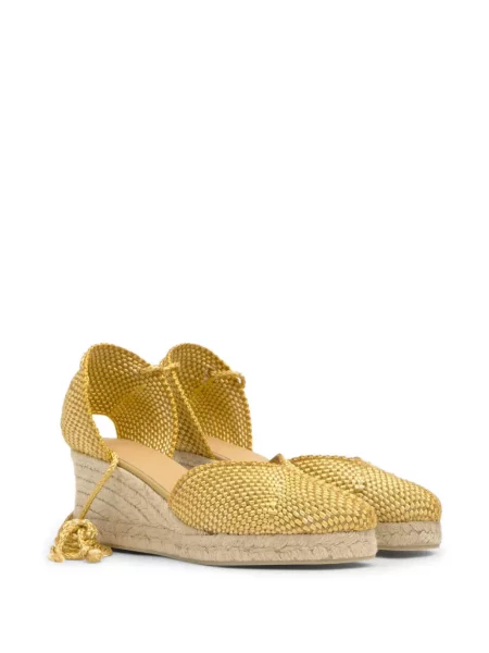 Espadrile Castaner cu pană galben