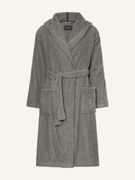 Marc O'polo Pánský Župan S Kapucí tmavě šedá bílá