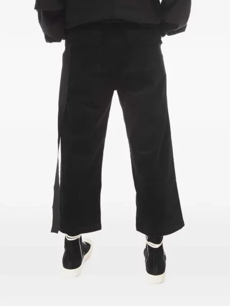 Τρέξιμο παντελόνι Rick Owens Drkshdw κοτλέ με κορδόνι μαύρο