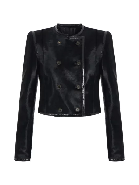 Geanta de piele Elisabetta Franchi negru