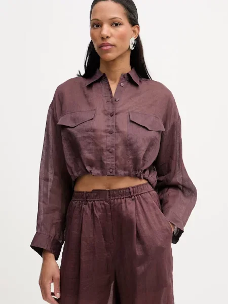 Isabelle Blanche cămașă pentru femei din maro