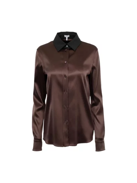 Koszula Loewe z długim rękawem brązowa