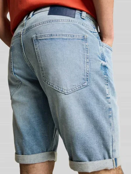 Bermudy jeansy krój regular fit z mieszanka bawełny Tom Tailor