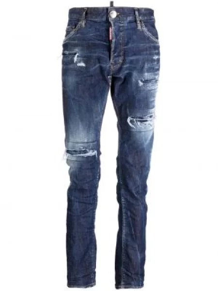 Blugi Dsquared2 zdrențuiți albastru