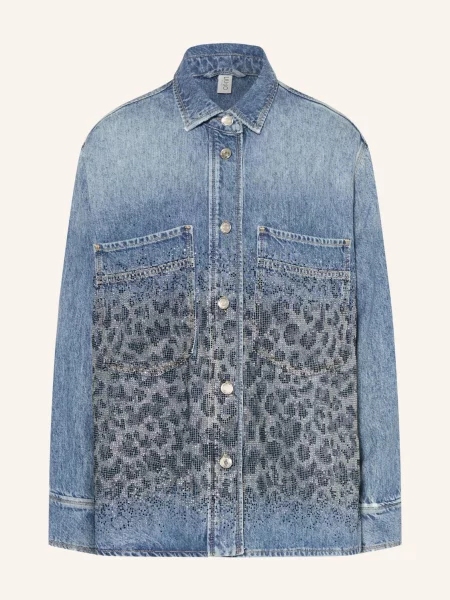 Liu Jo Džíny S Ozdobnými Kamínky Jako Na Svrchní Košili den.blue strass spot modré