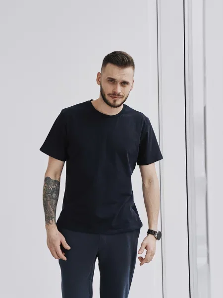 HANDY WEAR Cotton Basic Футболка Темно-синій синя