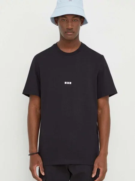 Однотонная футболка Msgm черная