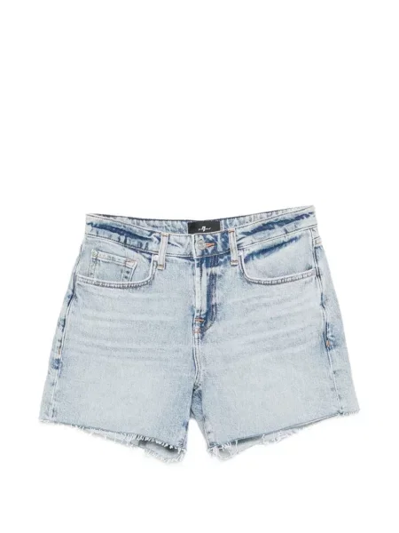 Pantaloni scurți din denim 7 For All Mankind albastru