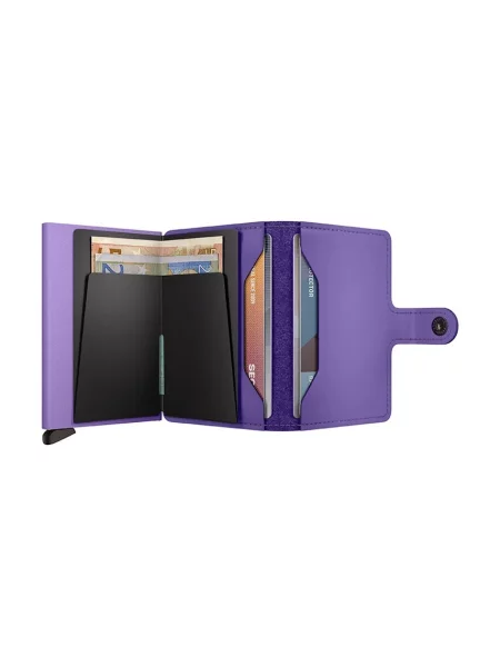 Secrid portofel de piele violet MYp-Lilac negru