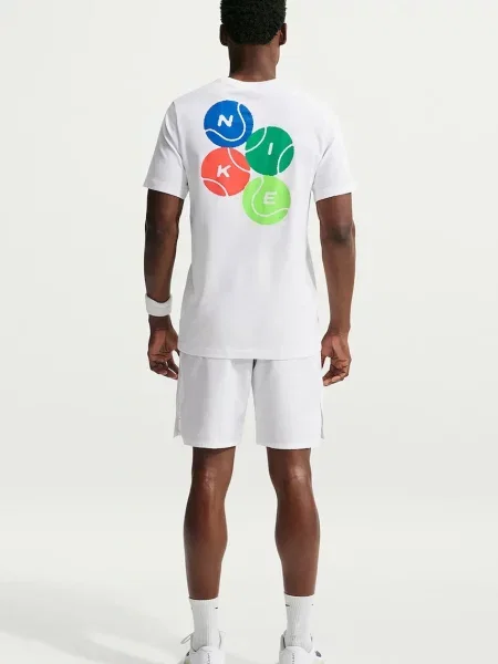 Nike Sportswear tréningové tričko pánske s bavlnou NikeCourt Dri-FIT biela