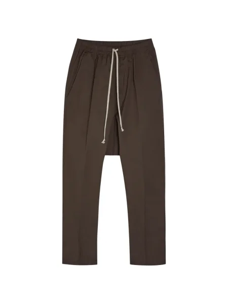 Plisované kalhoty Rick Owens hnědé