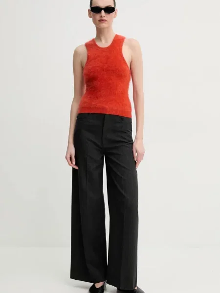 Nanushka kamizelka kaszmirowa BIANKA pomarańczowy