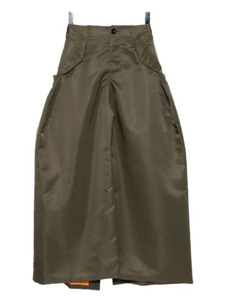 Szeroka spódnica Sacai zielona