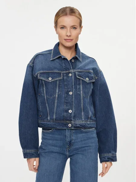 Pepe Jeans Geacă de blugi Turner Sparkle Bleumarin