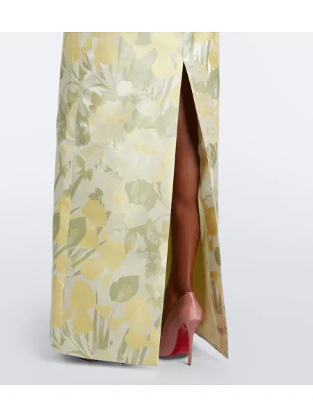 Rochie Markarian cu model floral galben
