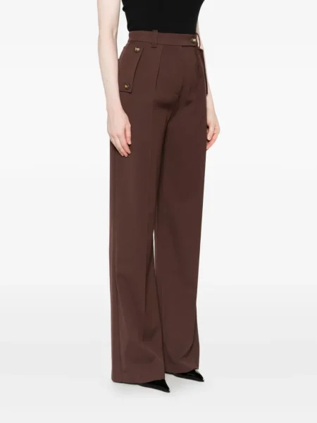 Pantaloni Elisabetta Franchi plisate maro