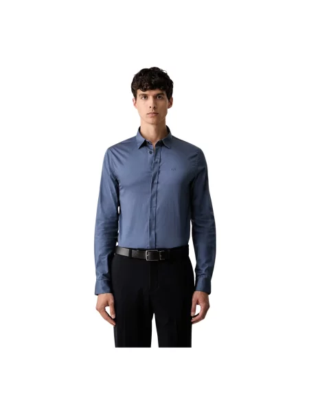 Koszula Armani Exchange niebieska