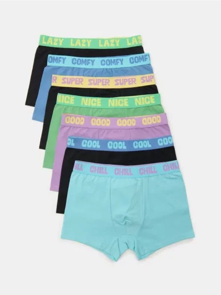 Sinsay kalhotky s nápisy 7 pack vícebarevná