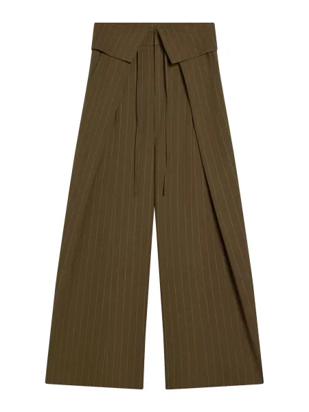 Bershka Hlače oliva / temno zelena