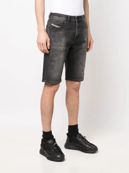 Džínové šortky Diesel černé