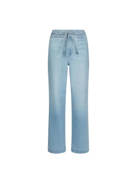 Szerokie jeansy Tommy Hilfiger z wysoką talią niebieskie