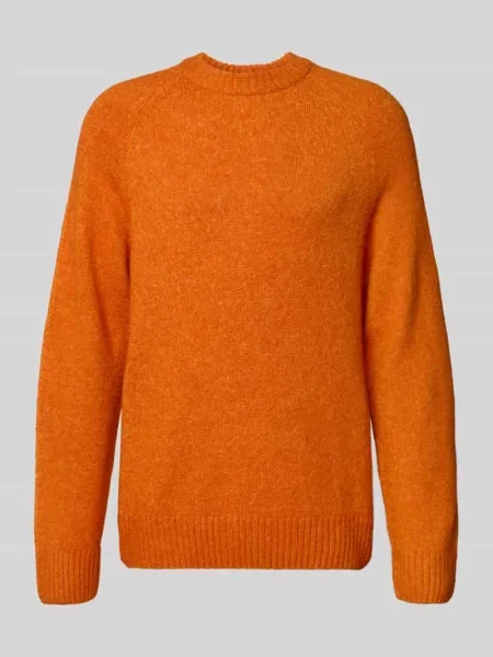 Sweter z dodatkiem wełny model ‘Gilbert’ Les Deux pomarańczowy
