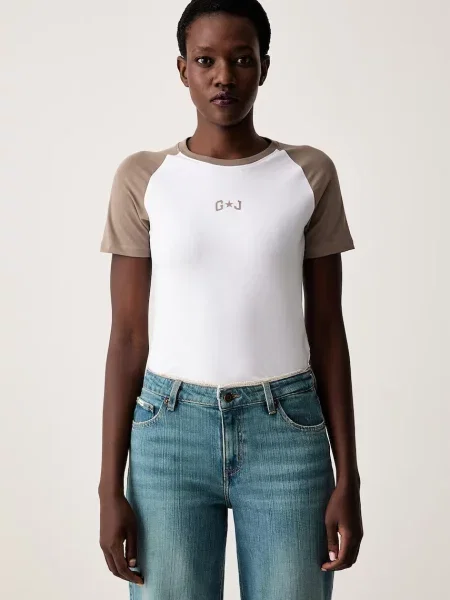 Guess Jeans tričko dámske s elastanom biela
