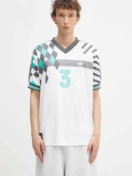 Adidas Originals t-shirt wzorzysty biały