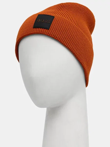 Шапка з вовною BOSS Orange помаранчевий