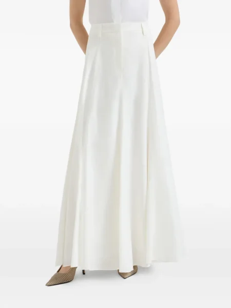 Fusta maxi Brunello Cucinelli alb