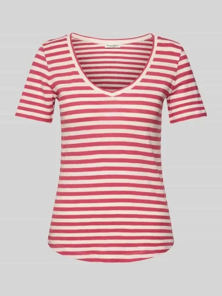 T-shirt o kroju regular fit z dżerseju slub Marc O'polo biała