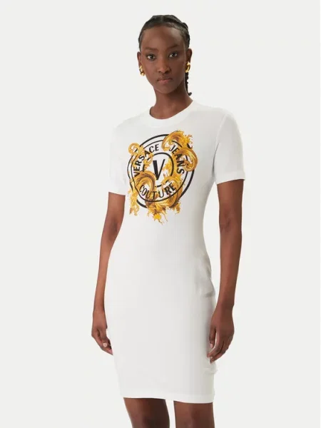 Versace Jeans Couture Φόρεμα καθημερινό λευκό