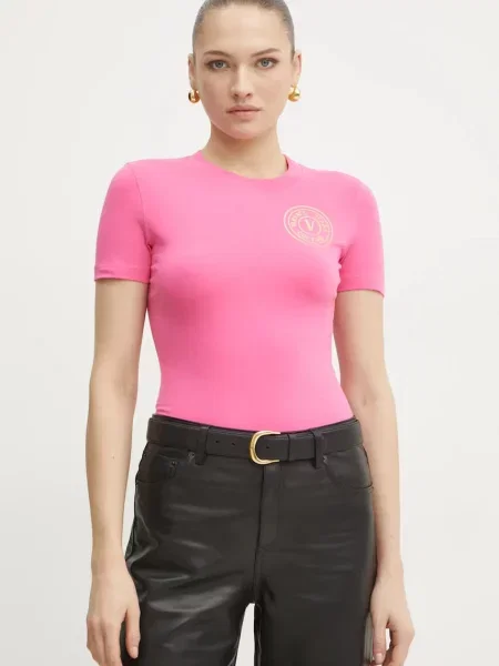 Póló Versace Jeans Couture rózsaszín