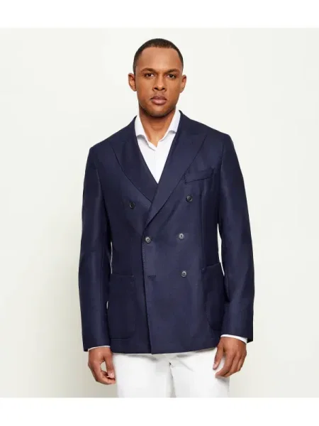 BOSS BLACK De lână sacou negru