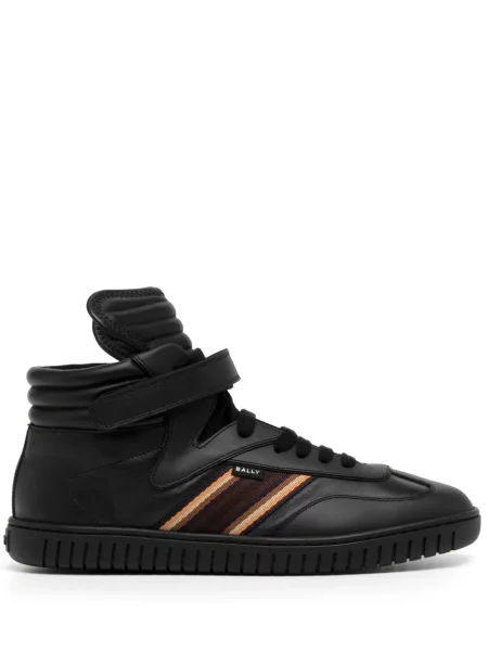 Sneakerși Bally din piele cu dungi negru