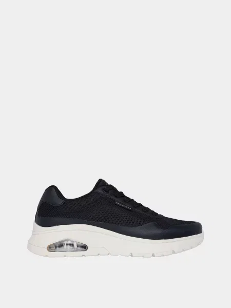 Кожаные повседневные кроссовки Skechers черные