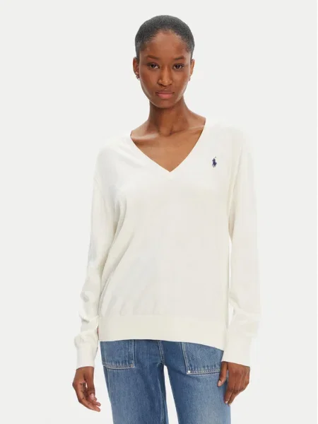 Polo Ralph Lauren Sveter Écru Straight Fit