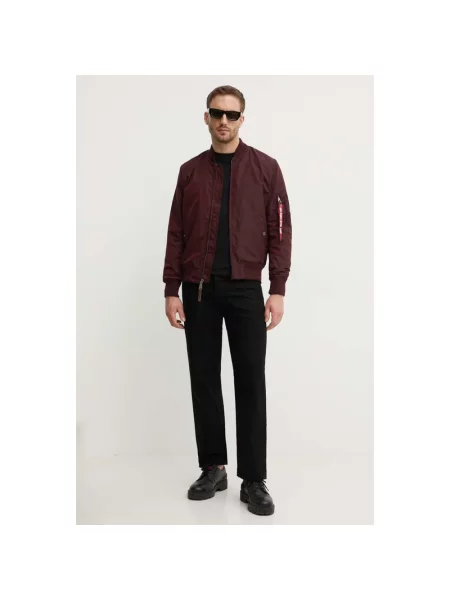 Lekki kurtka bomber Alpha Industries czerwony