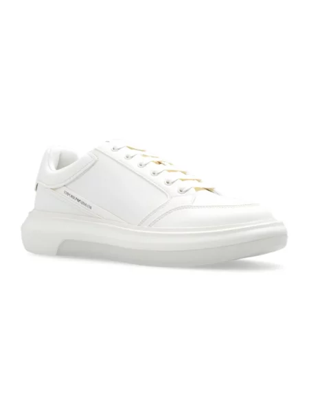 Sneakersy Emporio Armani skórzane z logo białe