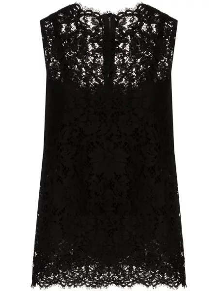 Top Dolce & Gabbana din dantelă negru