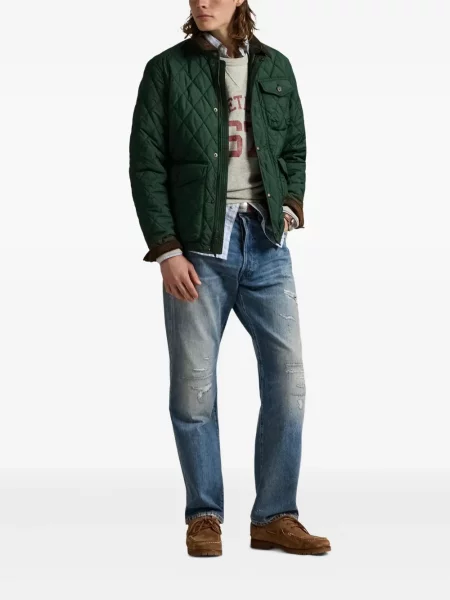 Μικρός κασκέτο Polo Ralph Lauren με χαμηλή μέση υφαίνω διαγωνίως πράσινο
