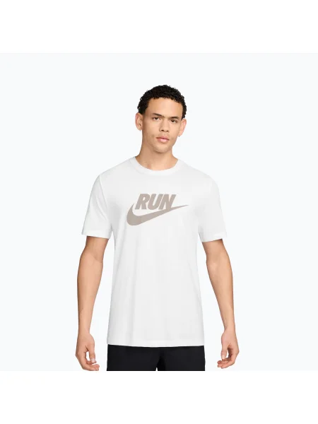 Tricou pentru bărbați Nike Dri-Fit Running White/Moon Particle alb