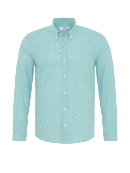 By Diess Collection Cămașă bleumarin / verde mentă alb