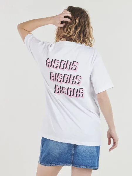 Tricou Bisous Skateboards alb