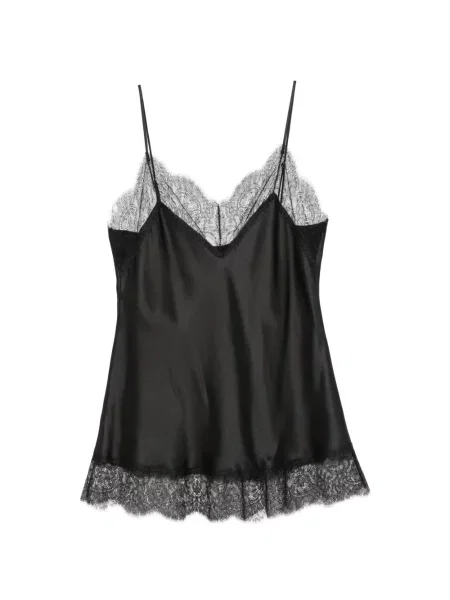 Top Carine Gilson din dantelă negru