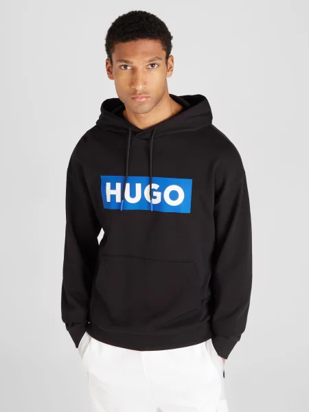 HUGO Blue Megztinis be užsegimo Nalves mėlyna balkšva juoda