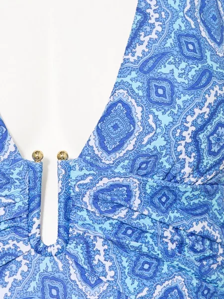 Heidi Klein Strój Kąpielowy Z Wiązaniem Na Szyi Mykonos blau biały