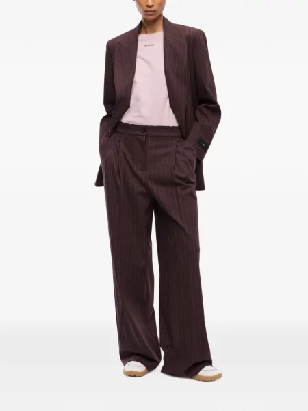 Pantaloni Pinko din dantelă roșu